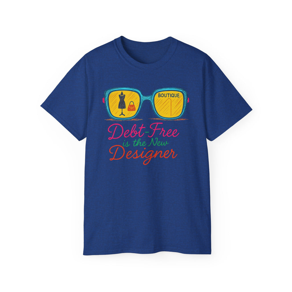 Debt-Free Designer Tee, Fashion Inspiration Shirt, Trendy Gift for Creatives, Casual Wear, Motivational Outfit
